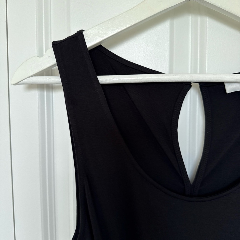 H Halston Heritage Black Jumpsuit Stretchy Size S Belted Ankle Business Casual - Picture 5 of 14
